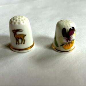 Vintage Fenton and Portmeirion Bone China Sewing Thimble